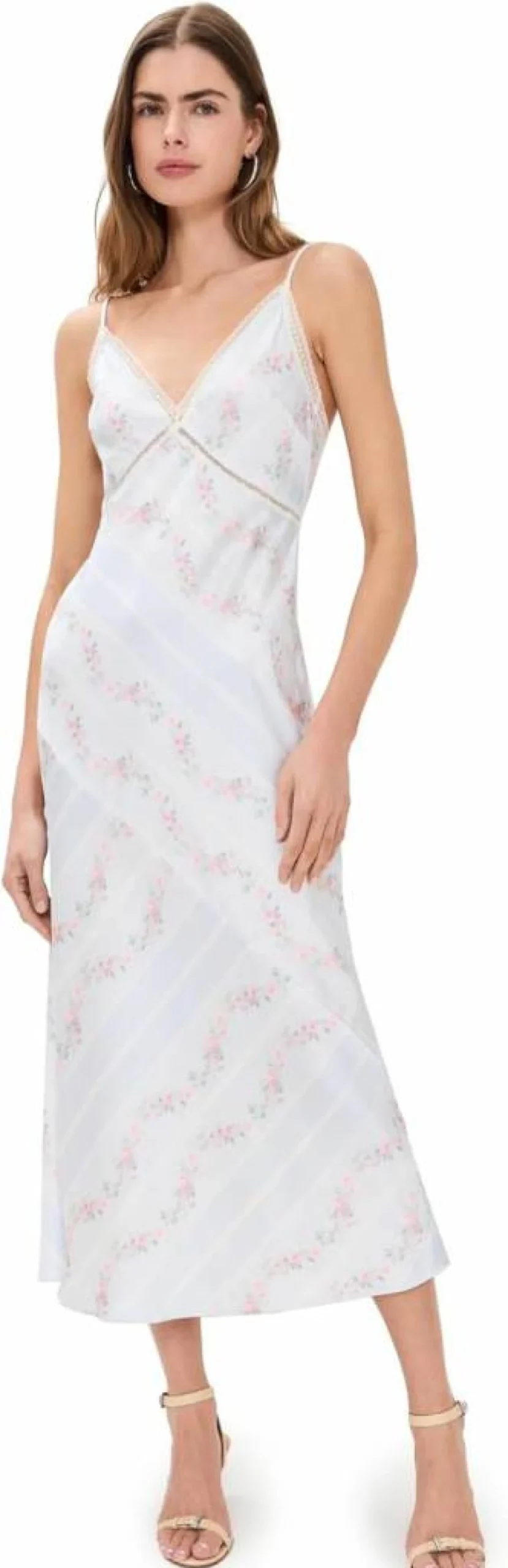 LOVESHACKFANCY Women's Ermon Floral Dress - Boho Chic Summer Dress with Ruffles