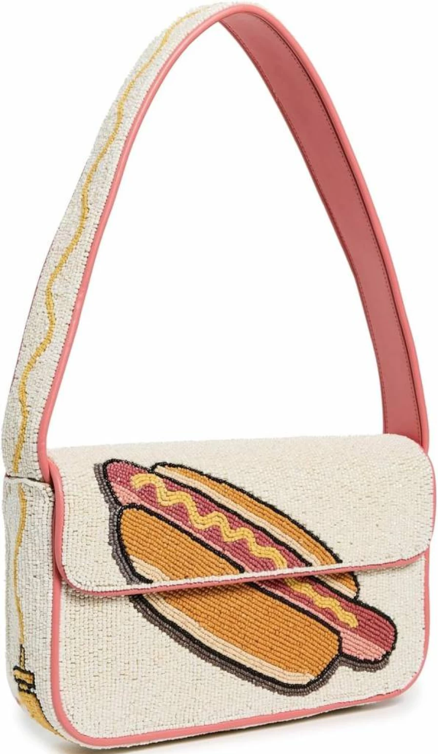 STAUD Tommy Beaded Handbag for Women - Elegant Designer Purse with Embellished Details