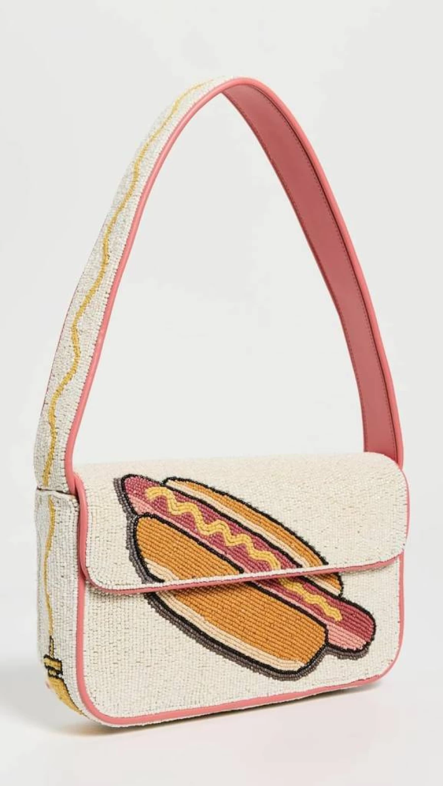 STAUD Tommy Beaded Handbag for Women - Elegant Designer Purse with Embellished Details