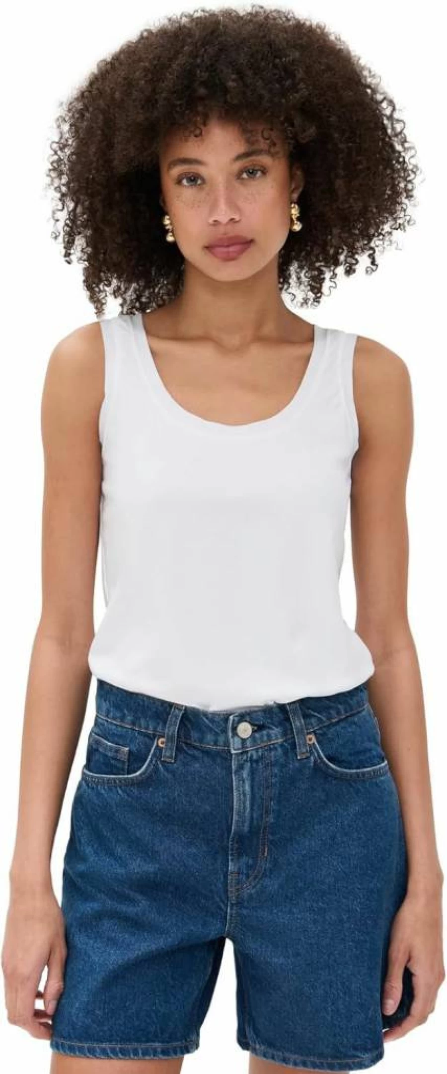 Commando Women's Essential Cotton Tank Thong Bodysuit - Soft Stretch Comfortable Basics