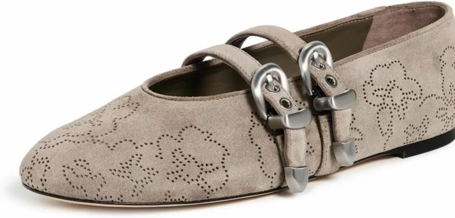 Stuart Weitzman Women's Maven Mary Jane Flats - Classic Comfortable Ballet Flat Shoes for Women