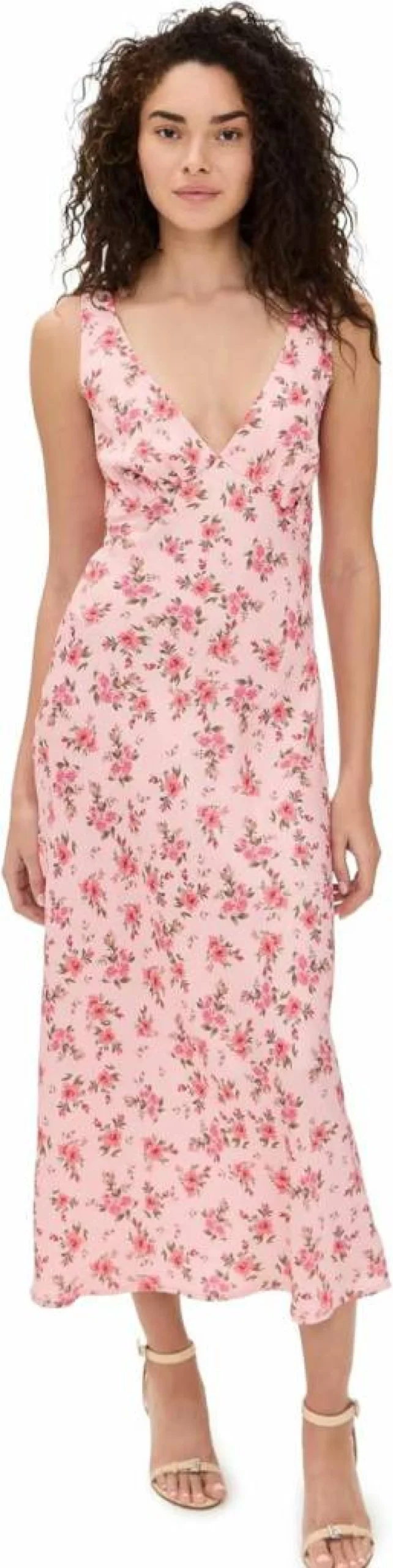 RESA Women's Charlie Floral Midi Dress - Elegant Summer Casual Fit & Comfortable Stretch Fabric