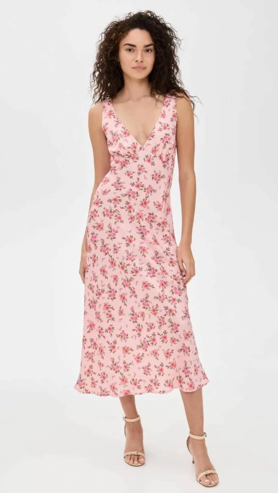 RESA Women's Charlie Floral Midi Dress - Elegant Summer Casual Fit & Comfortable Stretch Fabric