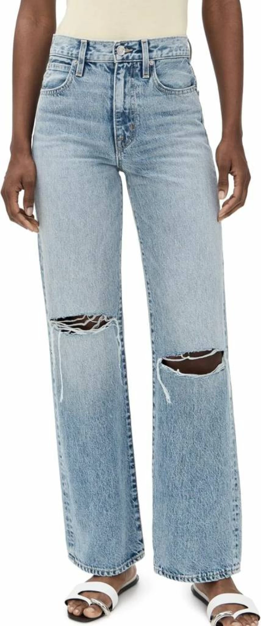 SLVRLAKE Women's Grace High-Rise Slim Fit Stretch Denim Jeans for Elegant Comfort