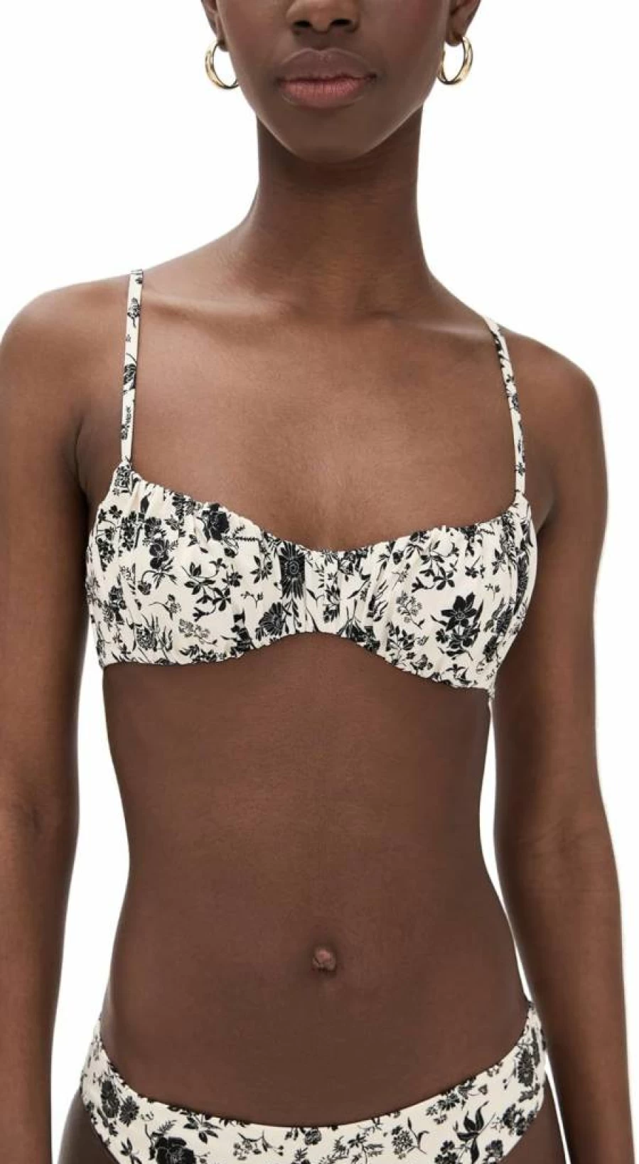 Ulla Johnson Naomi Ruched Bikini Top for Women - Stylish Swimwear