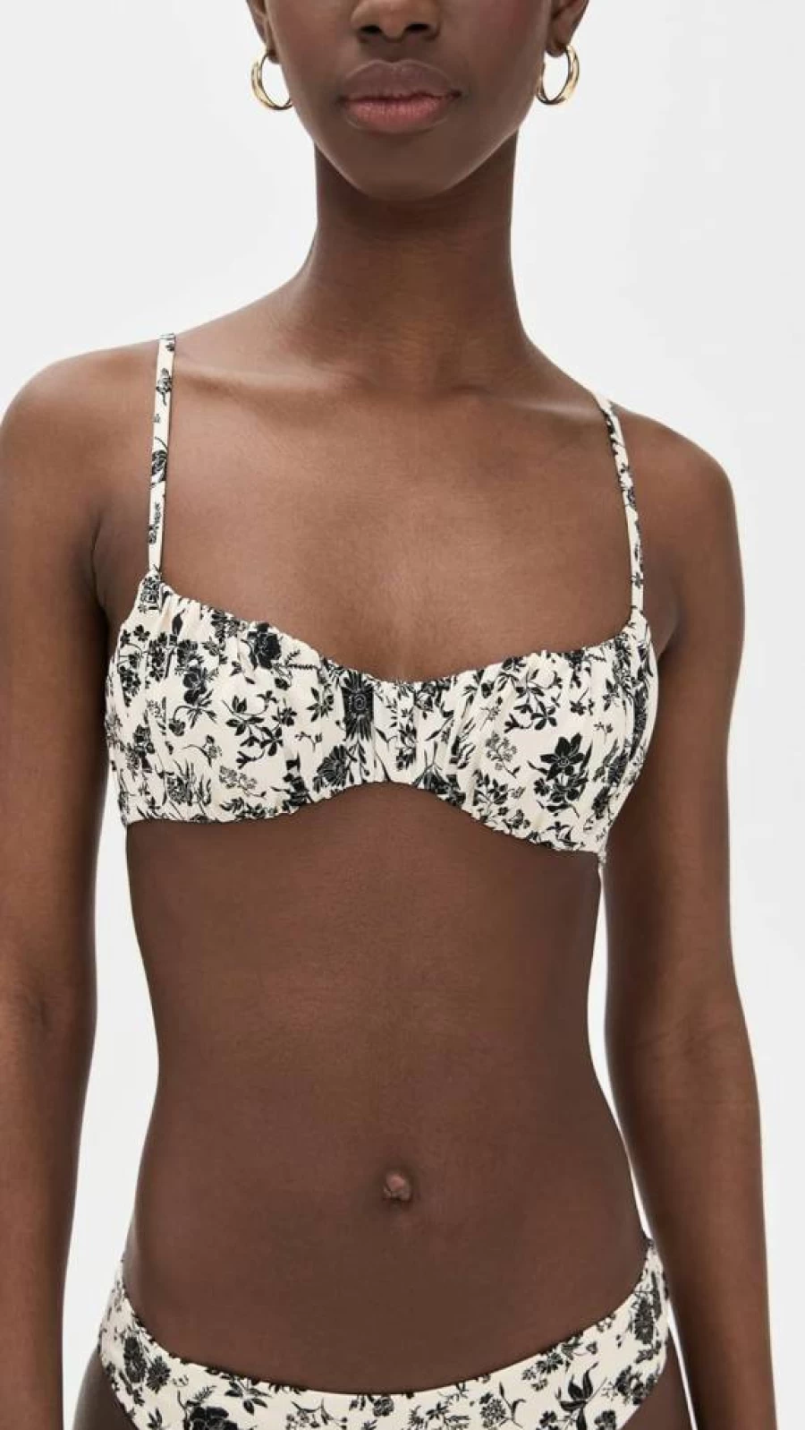 Ulla Johnson Naomi Ruched Bikini Top for Women - Stylish Swimwear