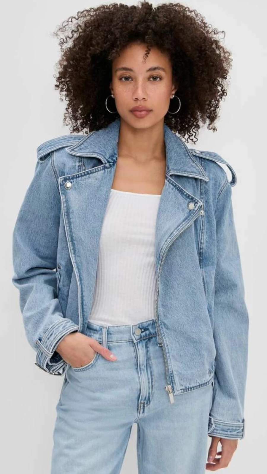 Retrofete Women's Shay Denim Jacket - Stylish Vintage-Inspired Blue Denim Jacket for Women