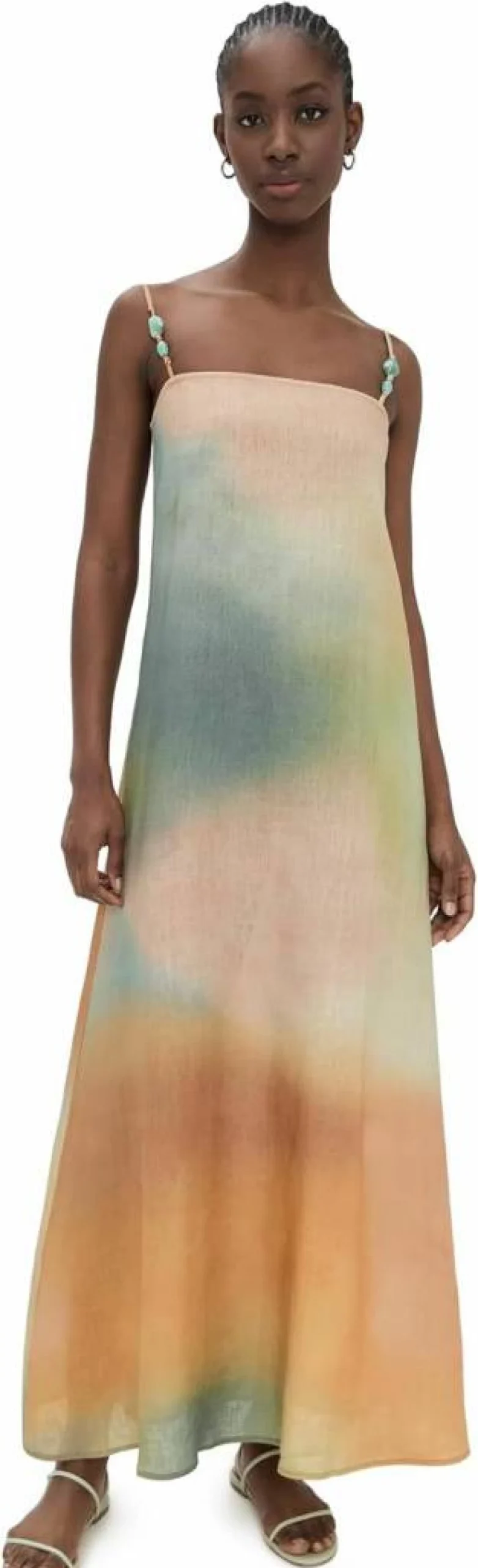 STAUD Laura Linen Dress for Women - Summer Loose Fit Casual Maxi Dress