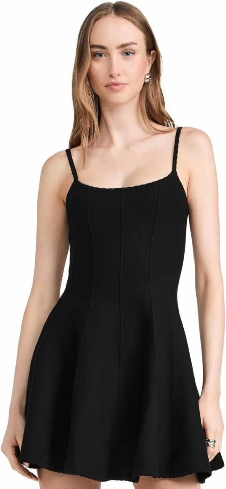 Fleur du Mal Women's Flared Corset Dress - Elegant Vintage-Inspired Midi Dress with Corset Detail