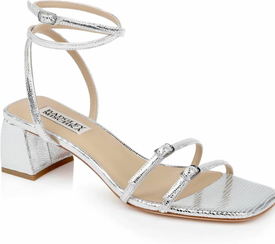 Badgley Mischka Women's Dania Heeled Sandals - Elegant High Heel Dress Sandals for Women