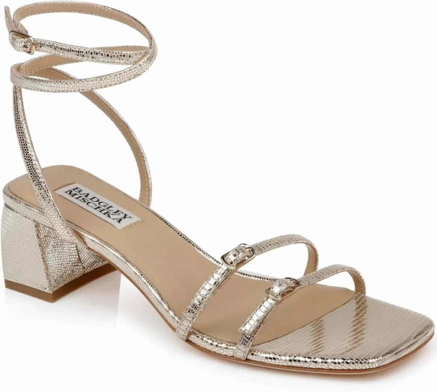Badgley Mischka Women's Dania Heeled Sandals - Elegant High Heel Dress Sandals for Women