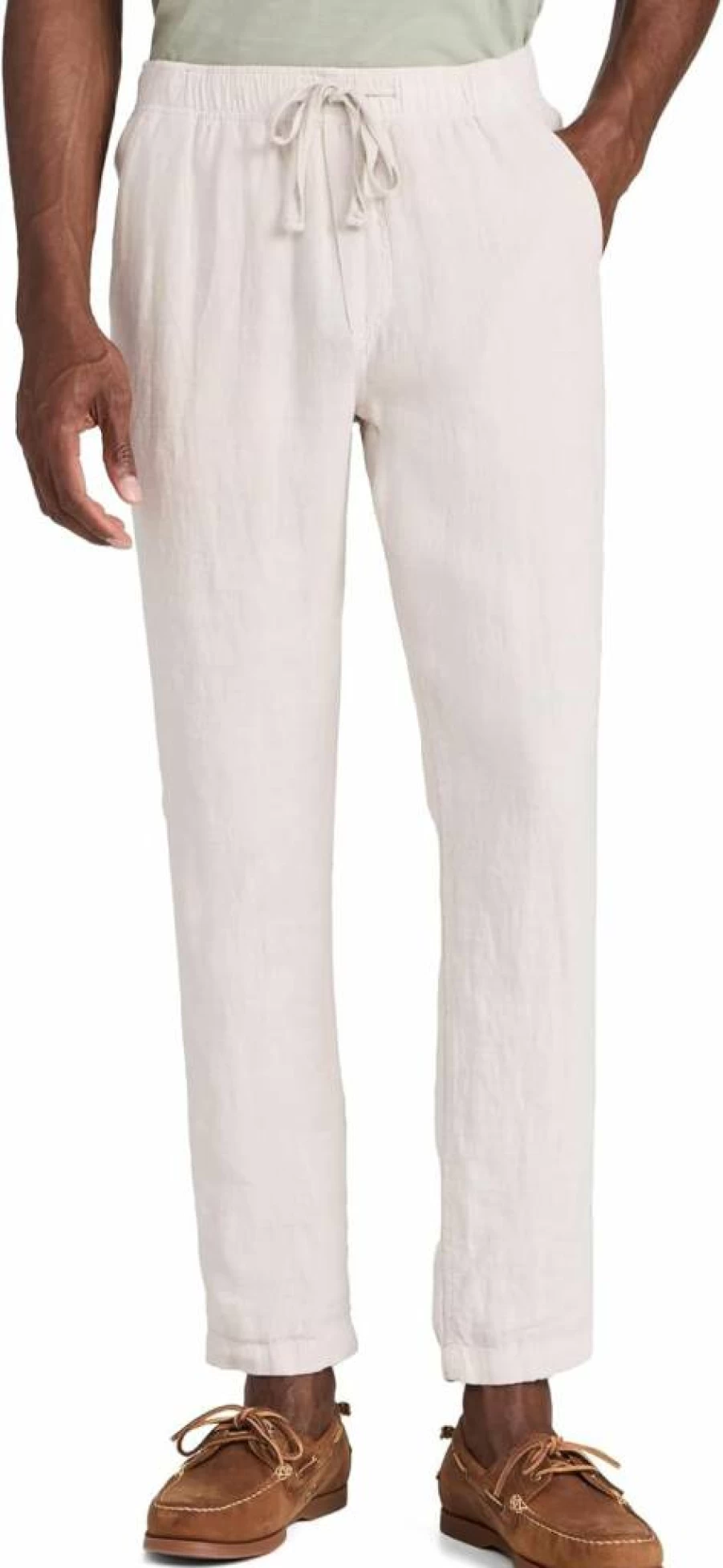 Faherty Men's Linen Drawstring Pants - Lightweight Summer Casual Beach Trousers for Men