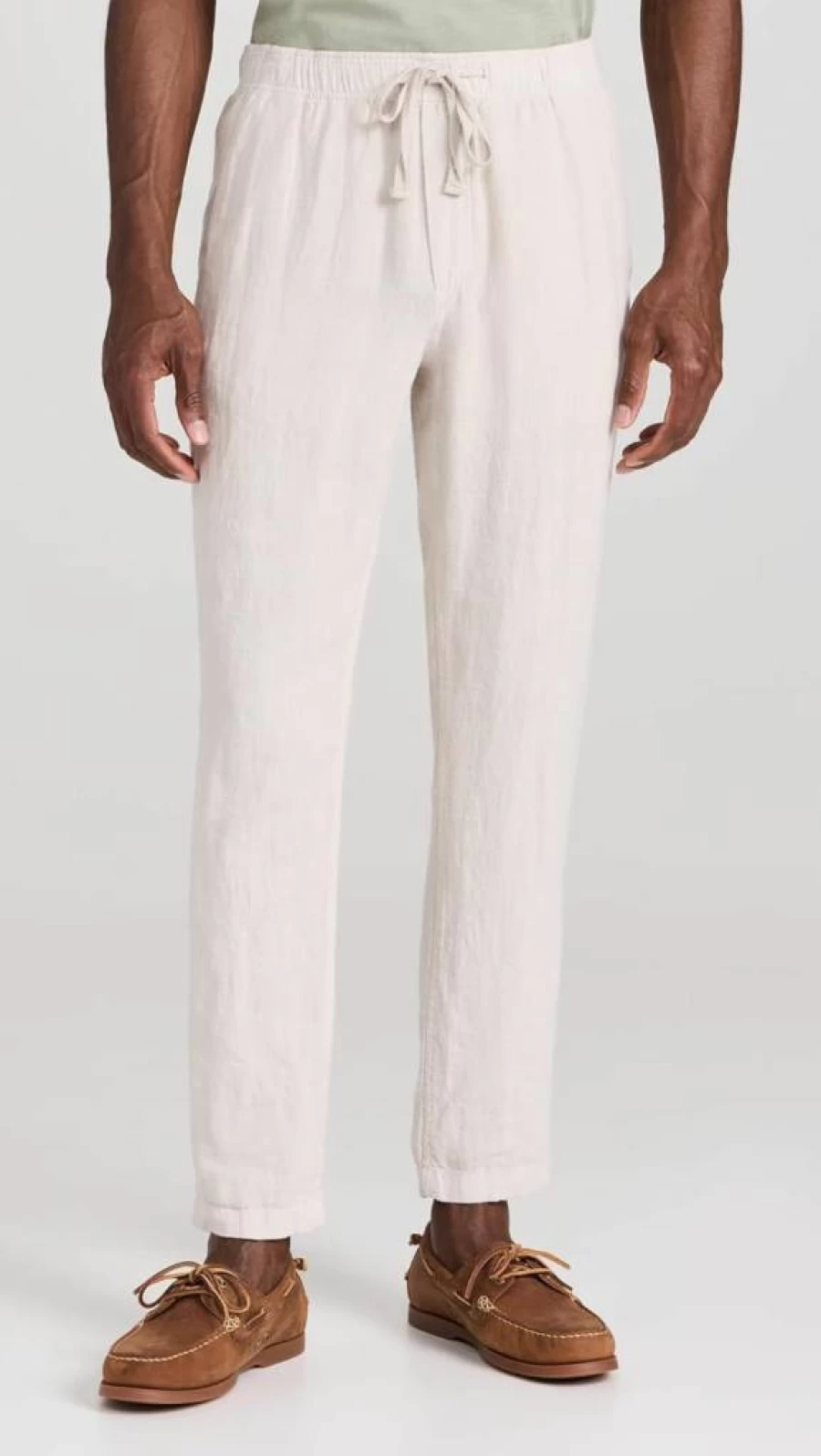 Faherty Men's Linen Drawstring Pants - Lightweight Summer Casual Beach Trousers for Men