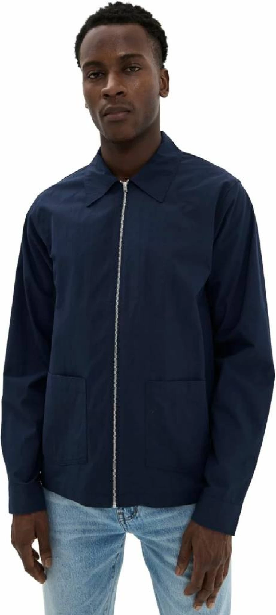 NN07 Men's Virgil Poplin Zip-Up Shirt Jacket – Lightweight Casual Style
