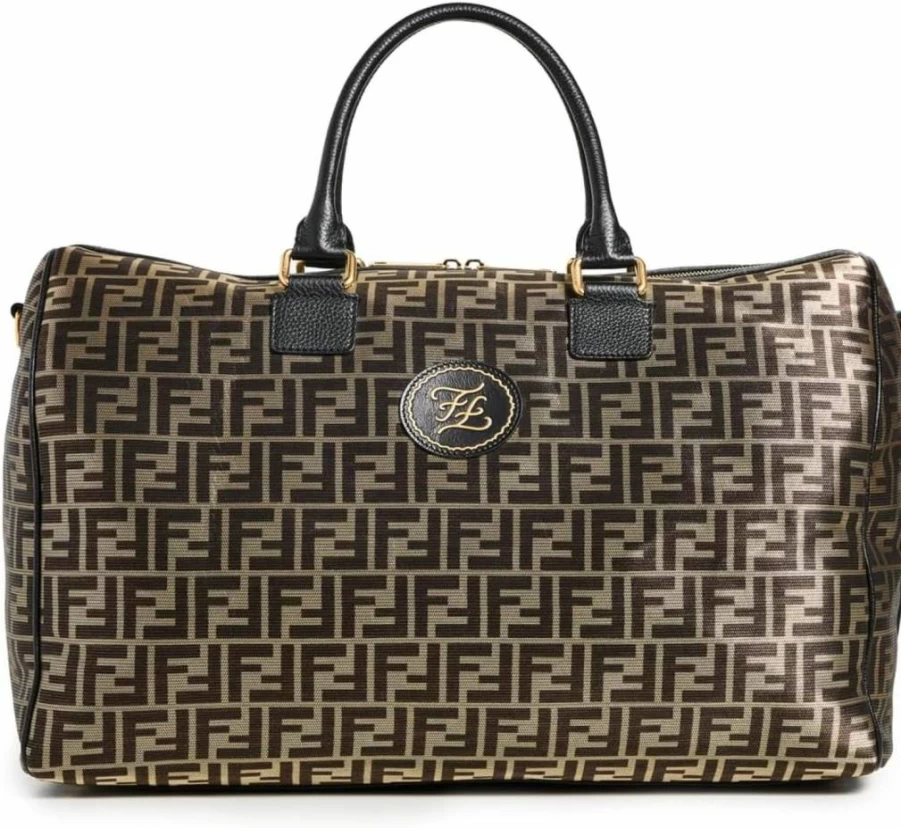Fendi Pre-Owned Women's Boston Bag Vintage Leather Handbag Luxury Designer Purse