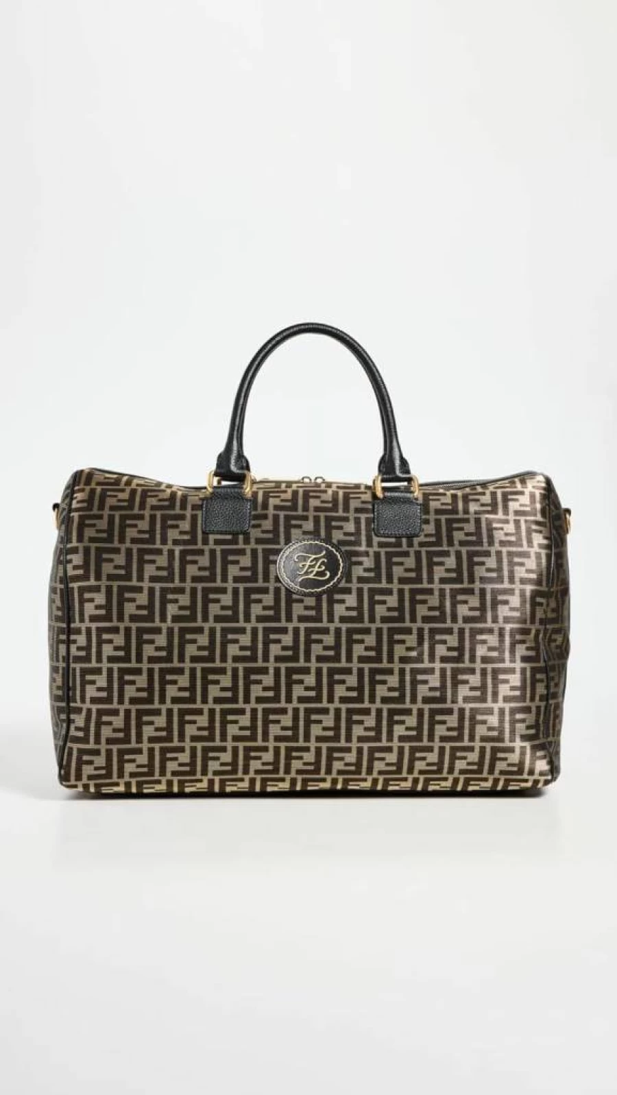 Fendi Pre-Owned Women's Boston Bag Vintage Leather Handbag Luxury Designer Purse