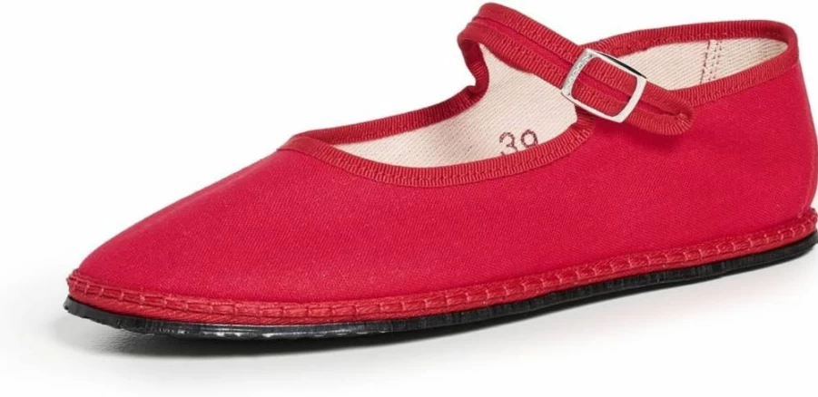 ViBi VENEZiA Women's Classic Linen Mary Jane Flats - Comfortable & Breathable Casual Shoes