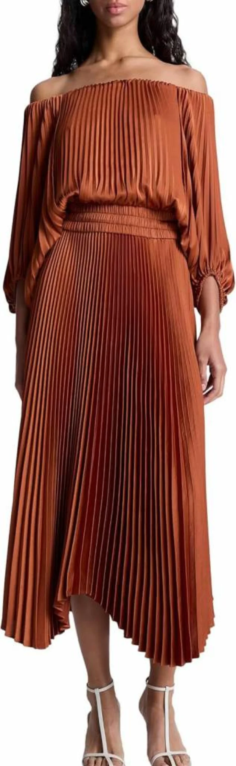 ALC Women's Sienna Dress - Elegant Flowy Midi Dress for Casual and Special Occasions