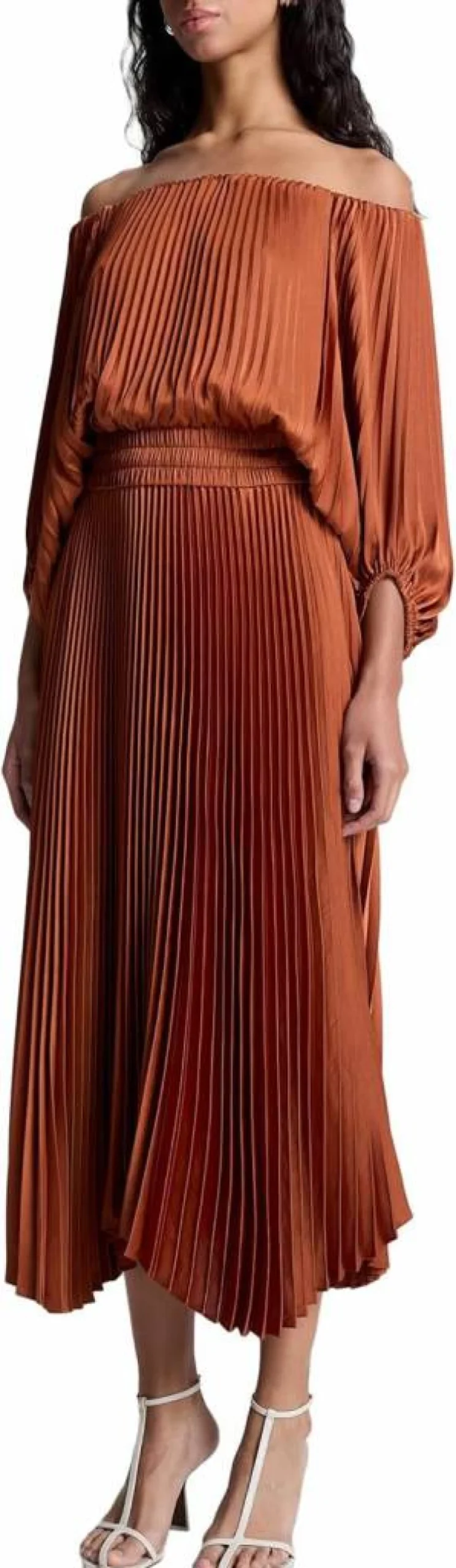 ALC Women's Sienna Dress - Elegant Flowy Midi Dress for Casual and Special Occasions
