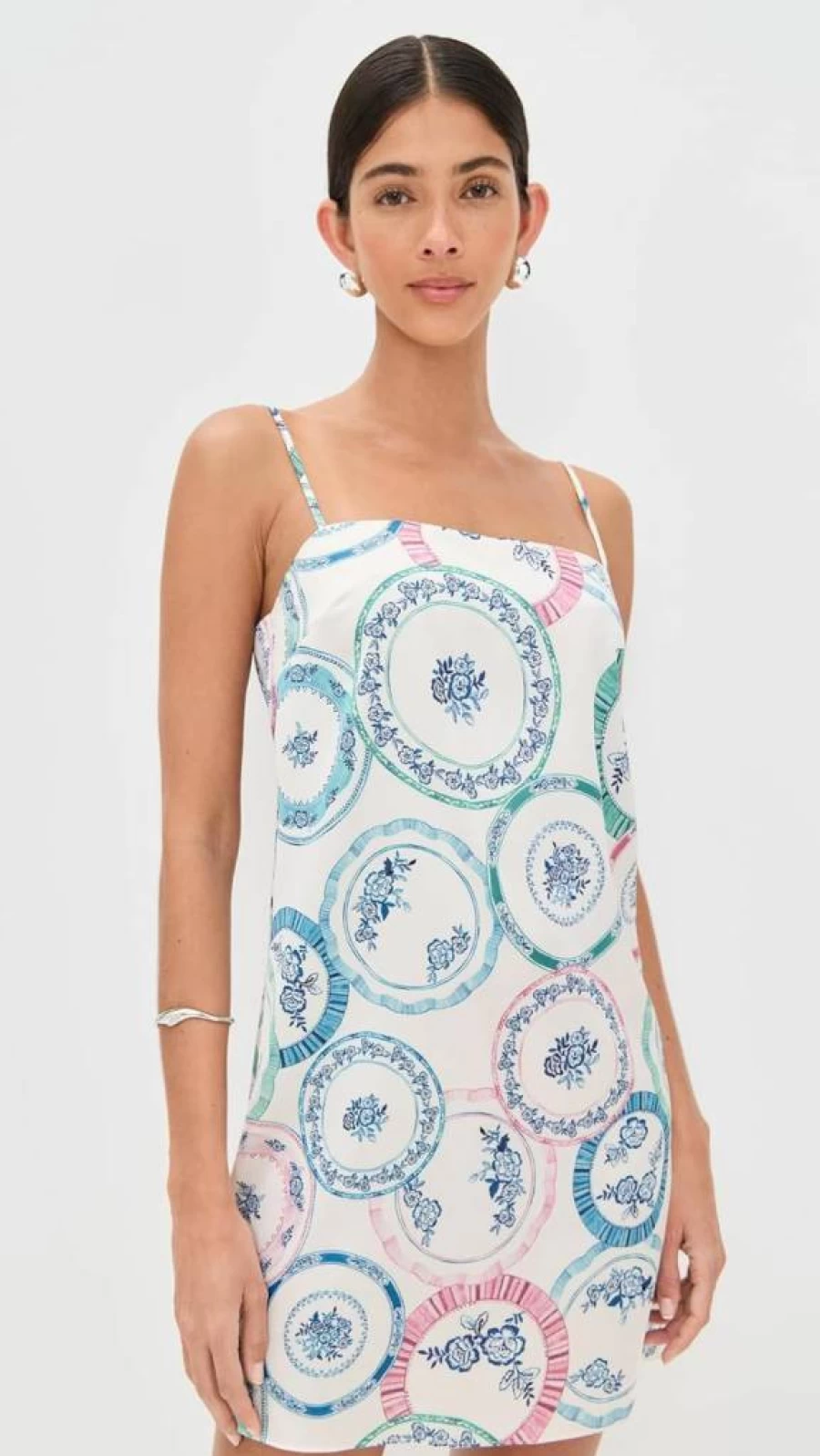 Misa Women's Maxine Dress - Elegant Flowy Summer Dress with V-Neck and Floral Print