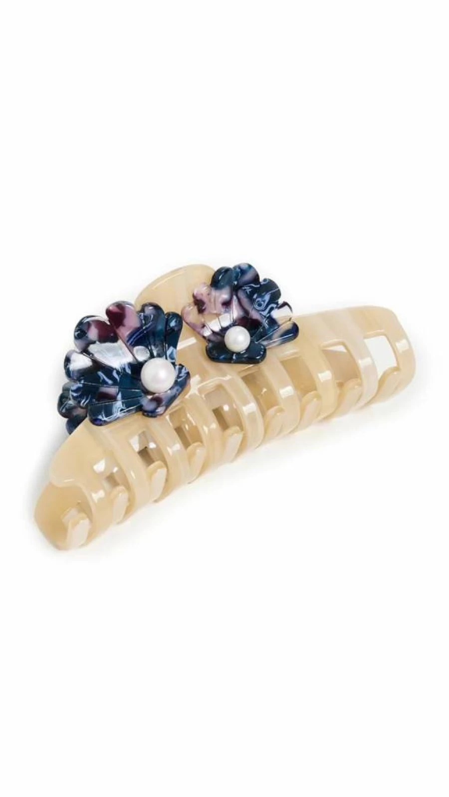 Lele Sadoughi Women's Sand Mosaic Shell Claw Clip Hair Accessory - Large Size