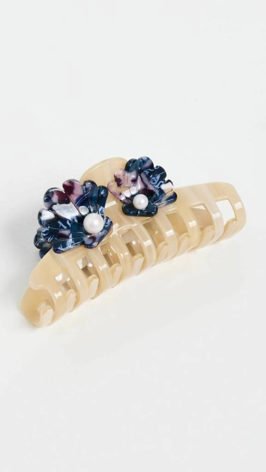 Lele Sadoughi Women's Sand Mosaic Shell Claw Clip Hair Accessory - Large Size