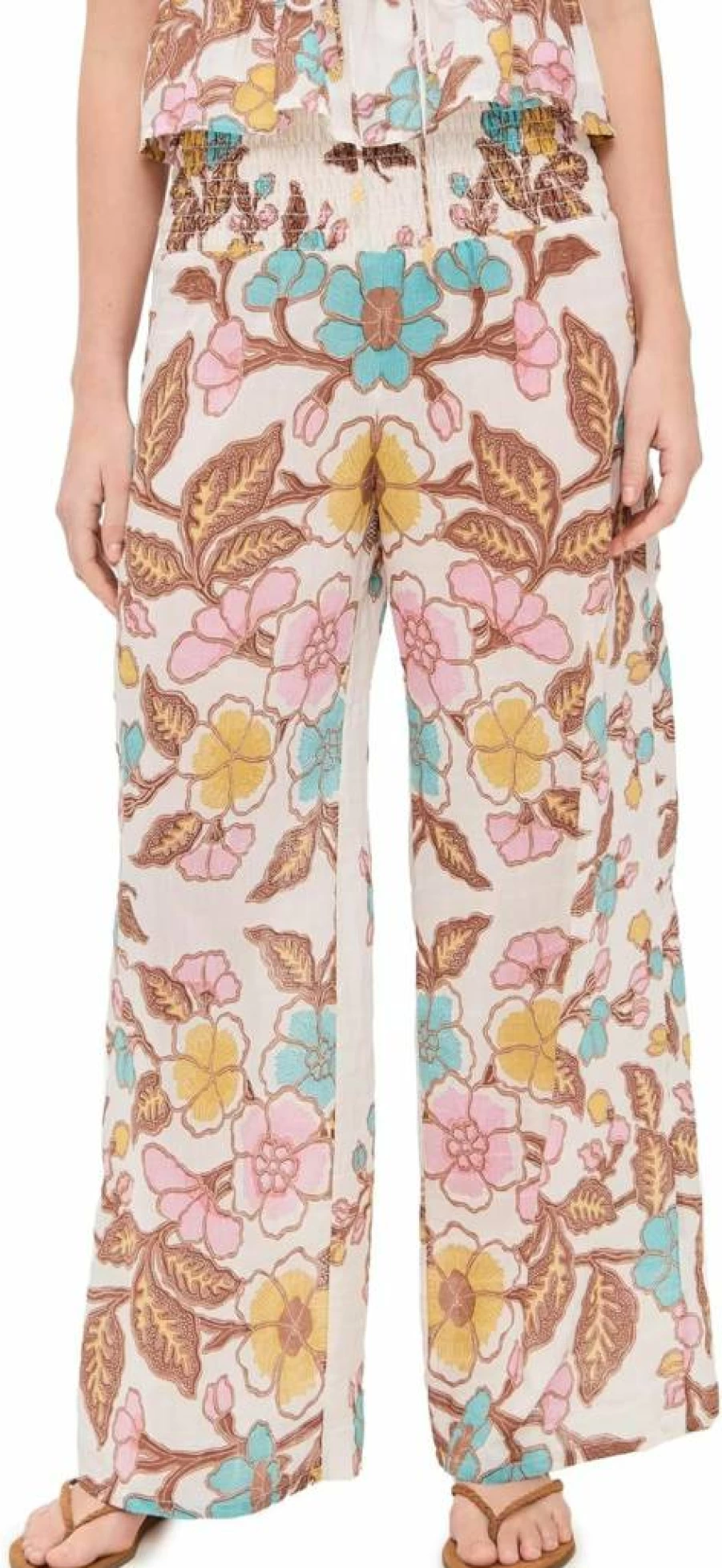 BELL Women's High-Waisted Beach Pants - Lightweight Summer Lounge Pants with Side Pockets
