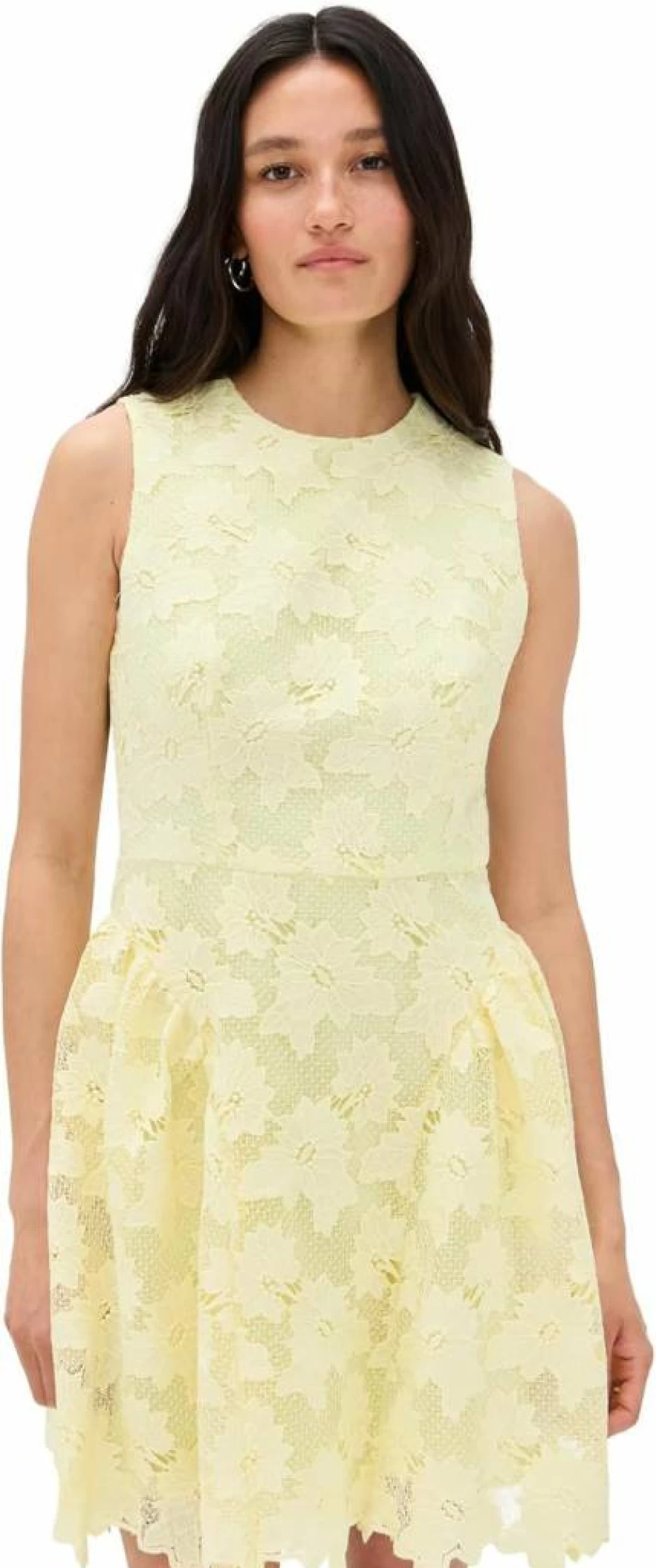 Shoshanna Women's Floral Lace Sunburst Fleur Dress Elegant Party Gown
