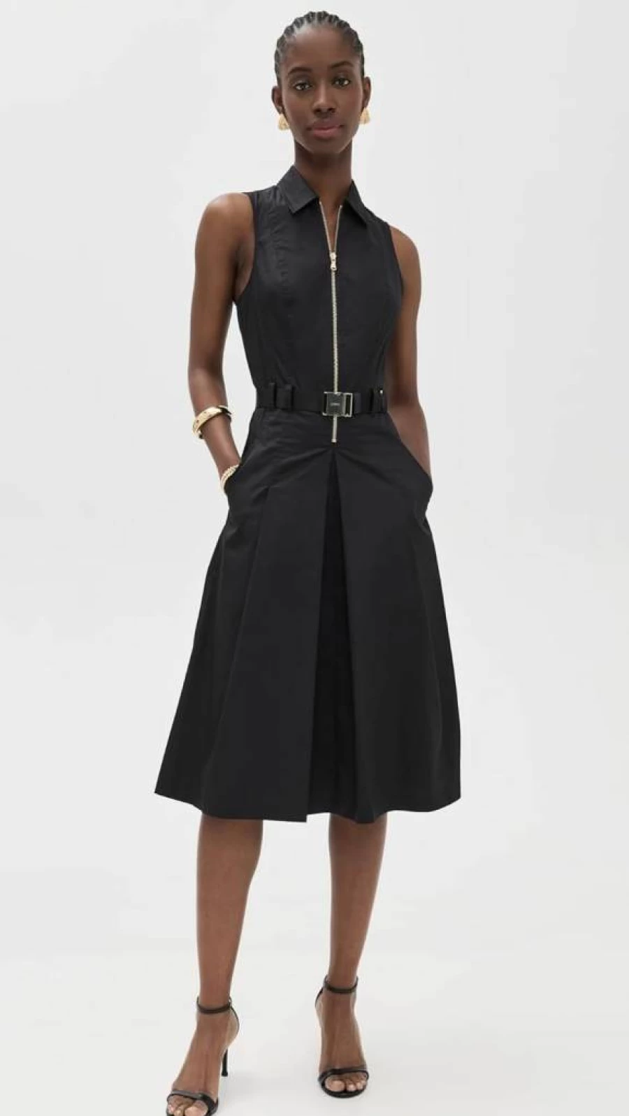 L'AGENCE Women's Kylo Belted Shirt Dress - Stylish Casual Button-Down Dress with Belt