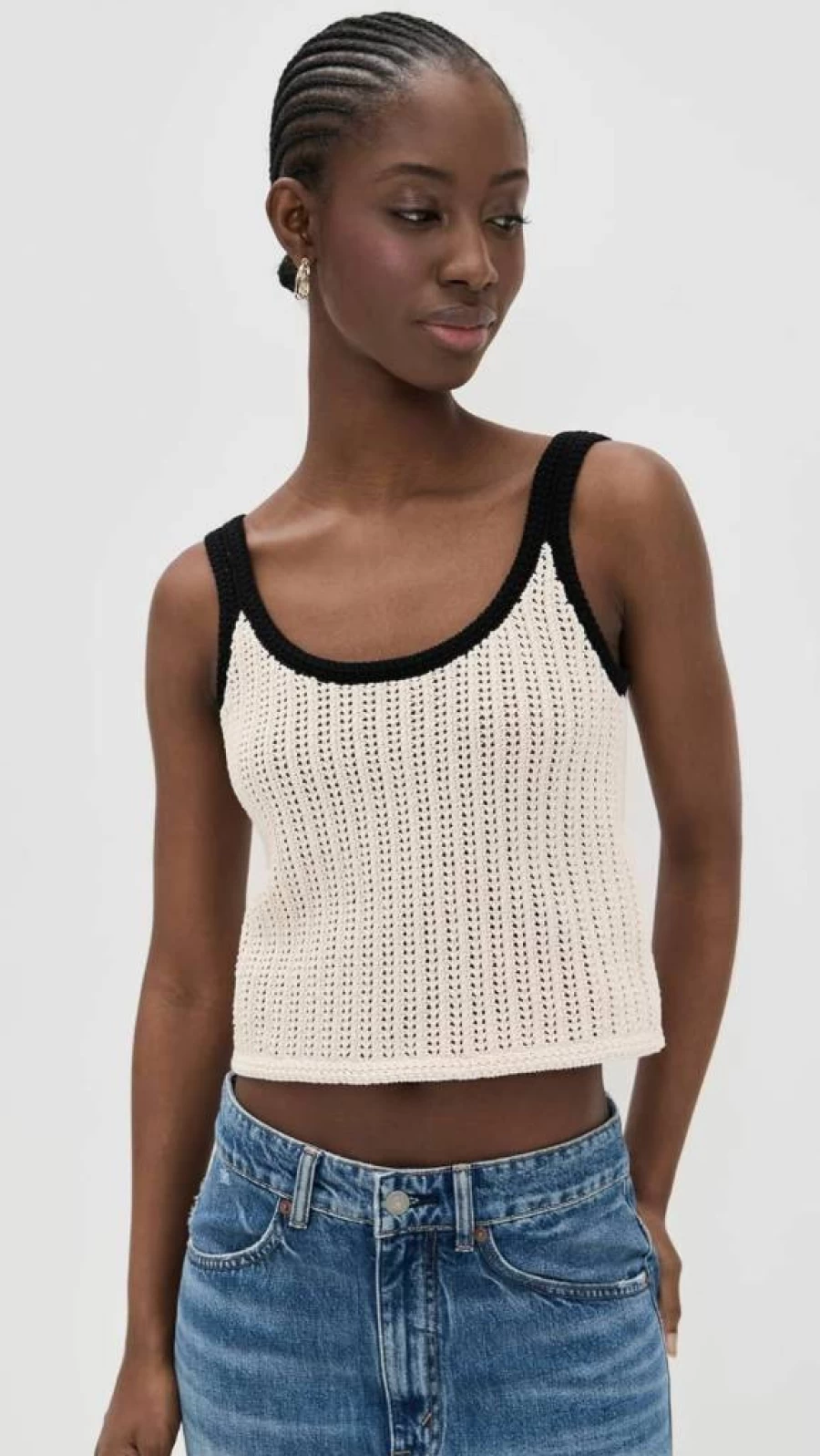 Madewell Women's Open-Knit Sweater Tank Top - Breathable Summer Knitwear