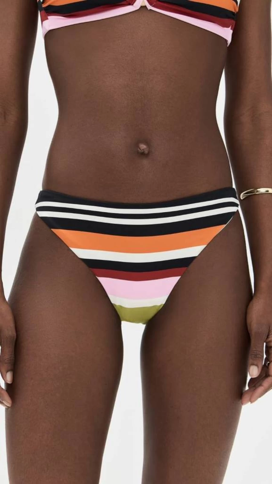 Cala de la Cruz Women's Coco Bikini Bottoms - High Waisted Swimwear for Women - Trendy Beach Vacation Essentials