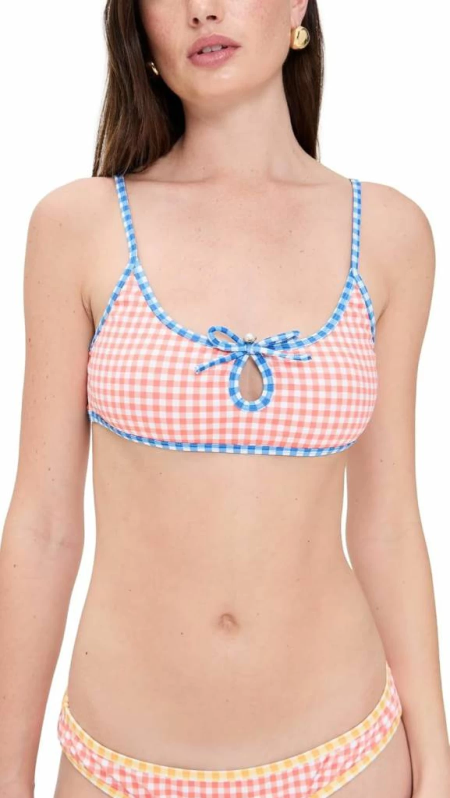 Caroline Constas Women's Gillian Keyhole Bikini Top - Sexy Swimwear Halter Design
