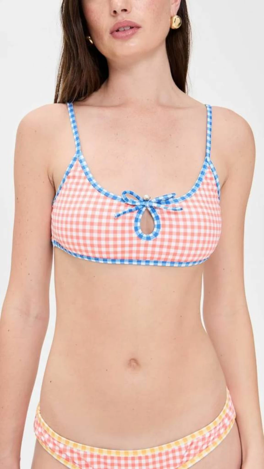 Caroline Constas Women's Gillian Keyhole Bikini Top - Sexy Swimwear Halter Design