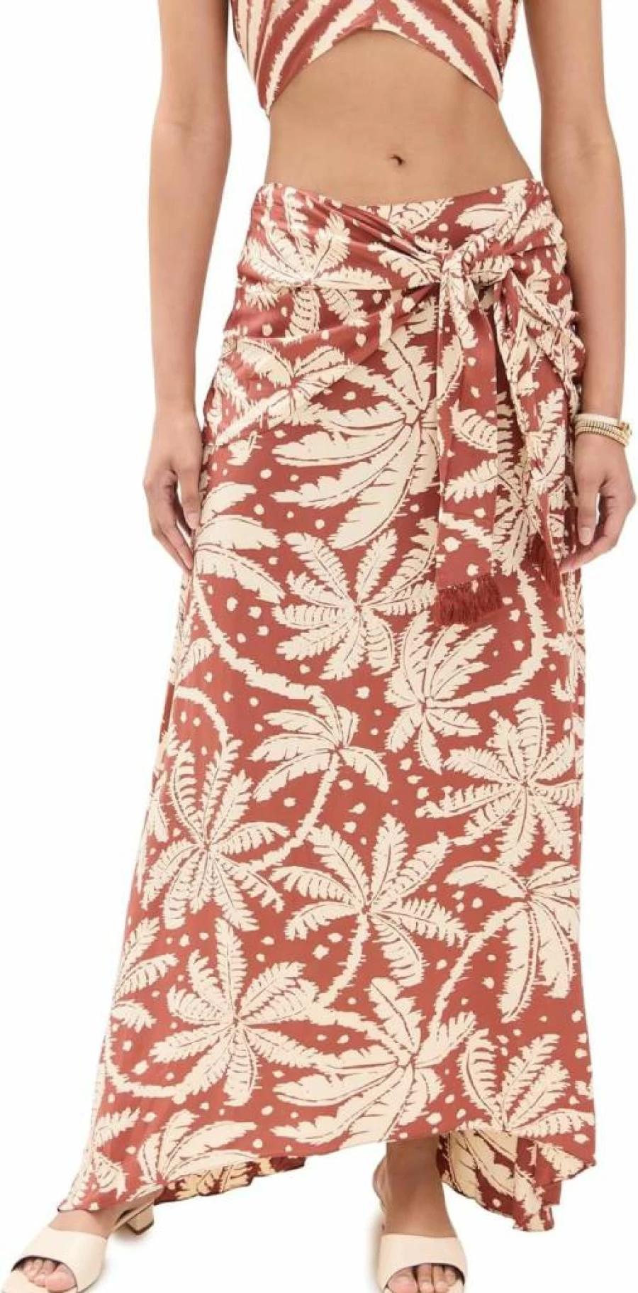 Dress To Women's Bahia Print Cropped Crepe Skirt – Floral Summer Mini Skirt