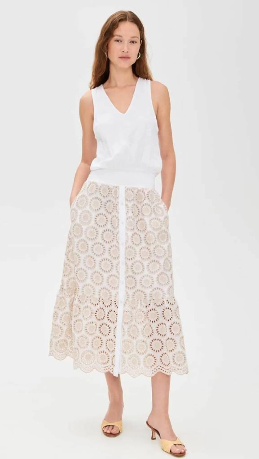 Ramy Brook Women's Avril Dress - Elegant Flowy Summer Dress with V-Neck and Short Sleeves