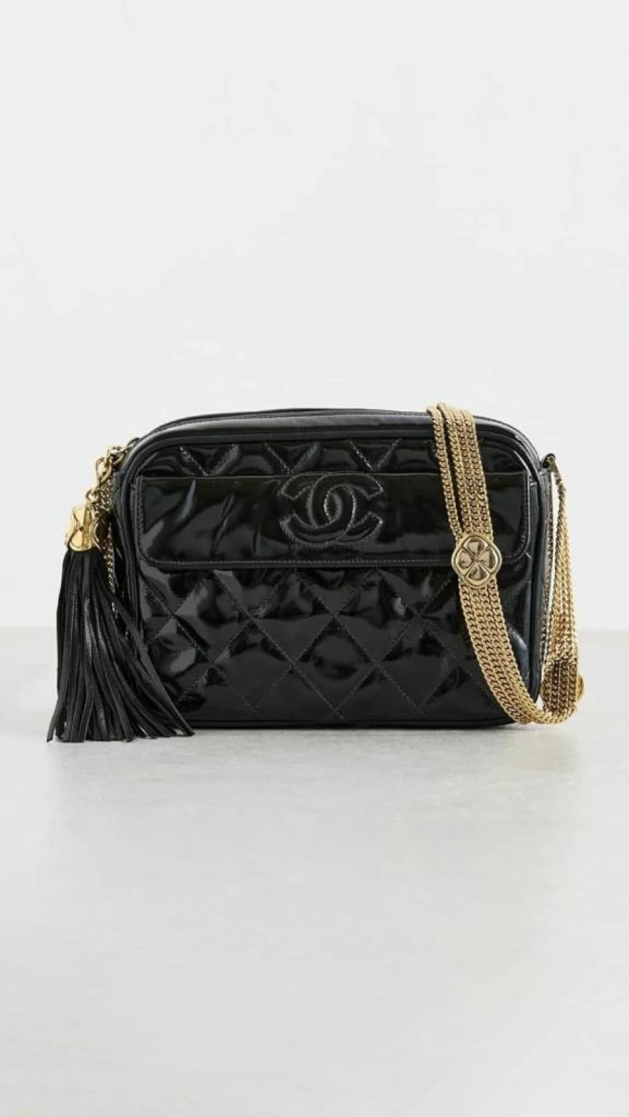 Chanel Vintage Chain Tassel Camera Bag for Women - Authentic Pre-Owned Luxury Shoulder Bag