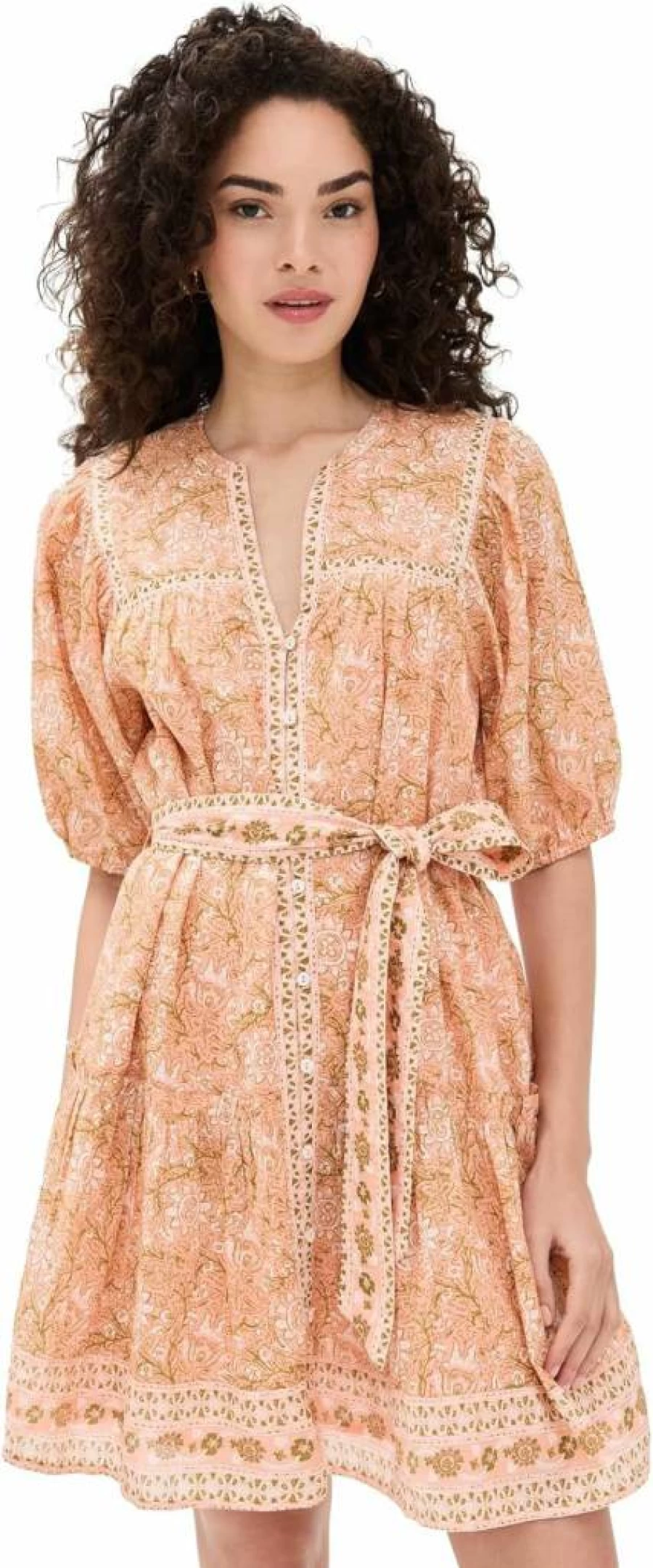 Cleobella Women's Calista Mini Dress - Boho Chic Floral Summer Dress