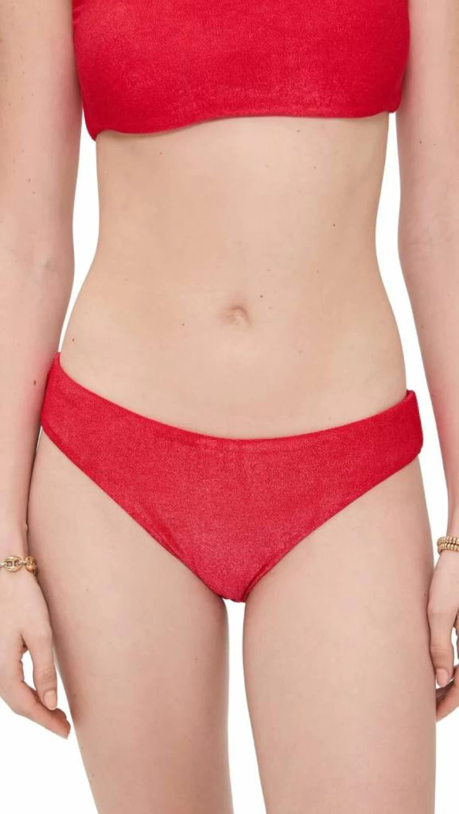 JADE Swim Women's High-Waisted Lurex Swim Bottoms | Glamorous Beachwear