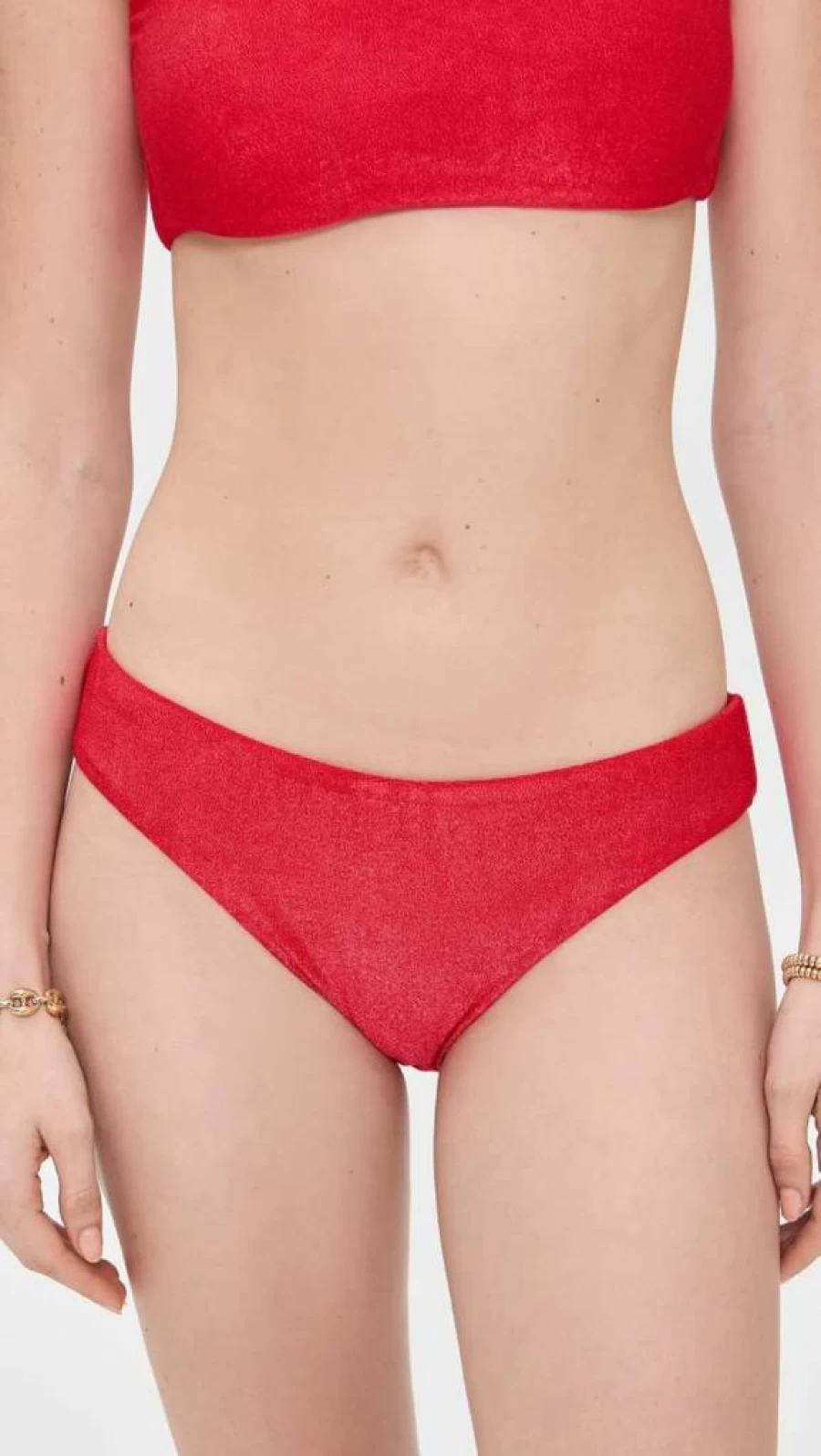 JADE Swim Women's High-Waisted Lurex Swim Bottoms | Glamorous Beachwear