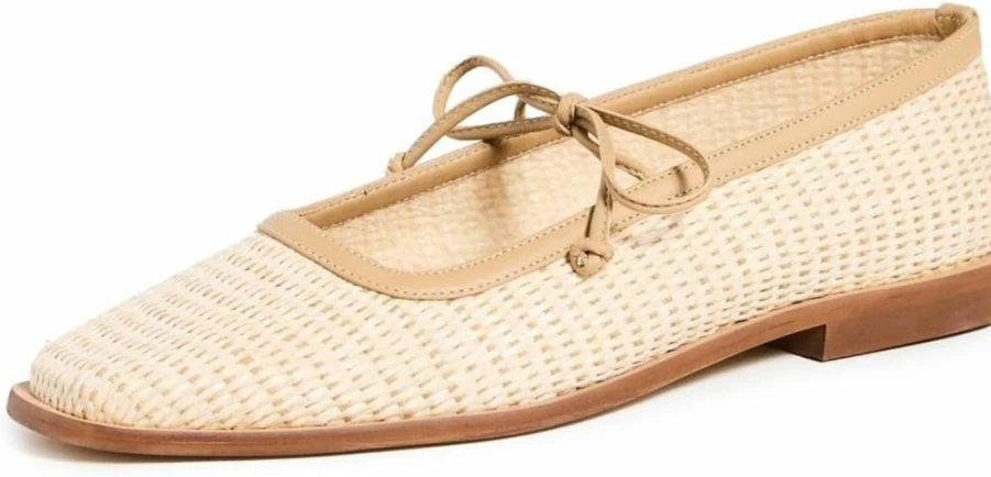KAANAS Women's Lexie Basketweave Ballet Flats - Comfortable Slip-On Loafers for Casual Wear