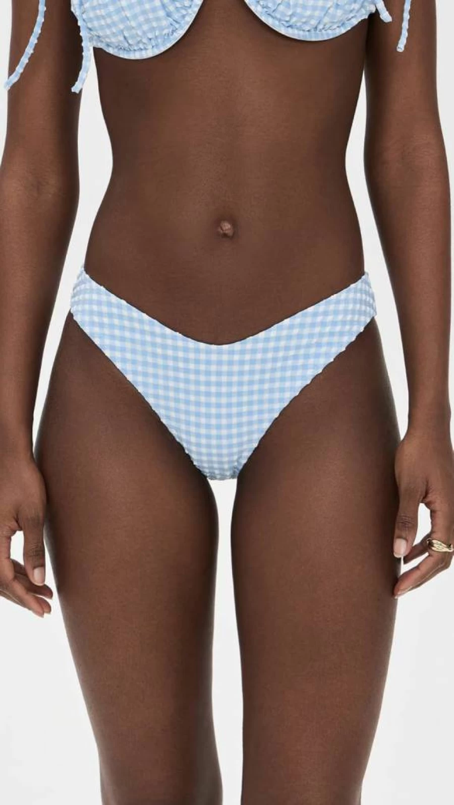 Montce Women's Lulu Zigzag Stitch Bikini Bottoms - High-Waist Swimwear for Women