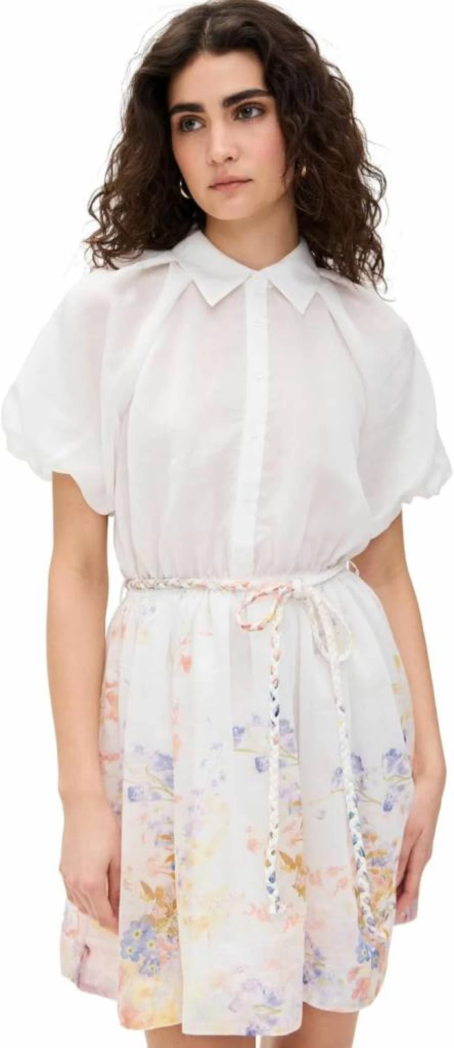 En Saison Women's Taylorann Mini Dress - Summer Floral Short Sleeve Casual Party Wear