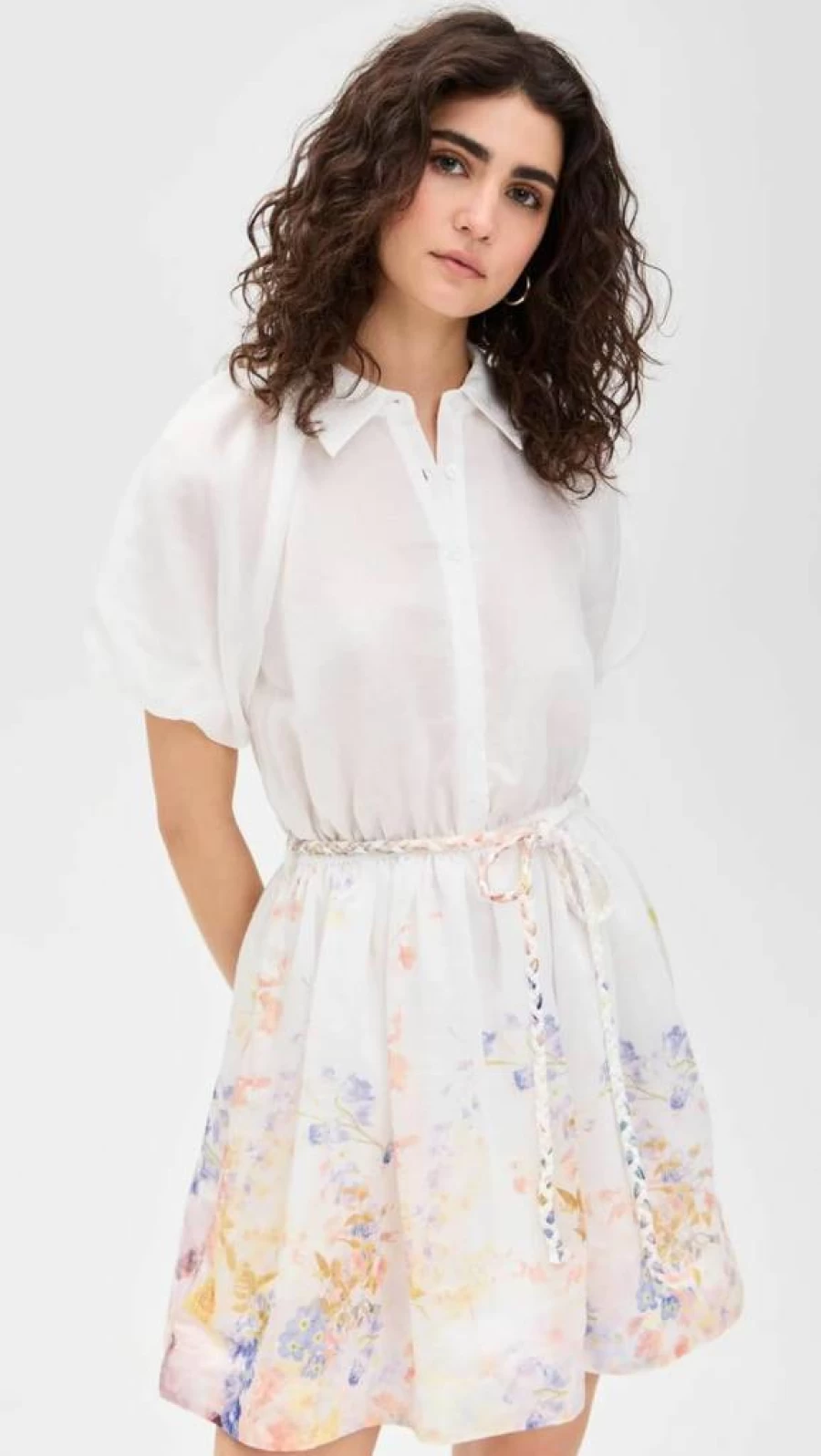 En Saison Women's Taylorann Mini Dress - Summer Floral Short Sleeve Casual Party Wear