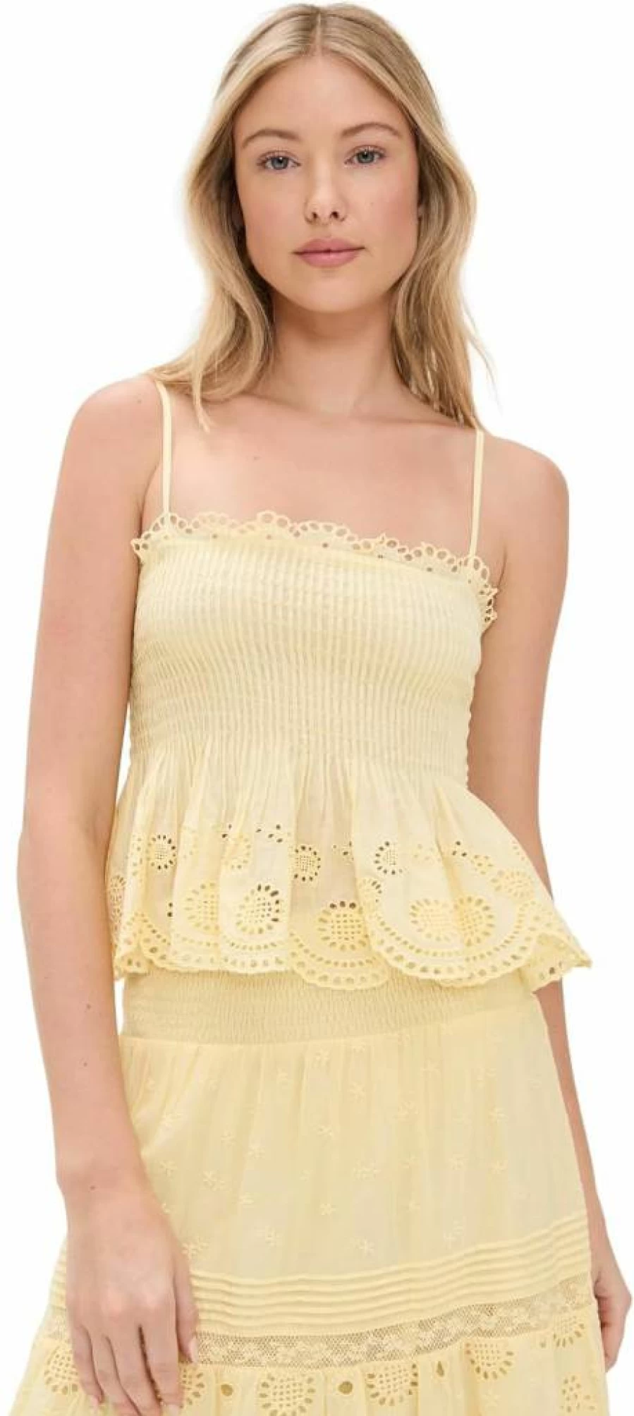 LOVESHACKFANCY Women's Condie Top - Floral Lace Blouse for Women