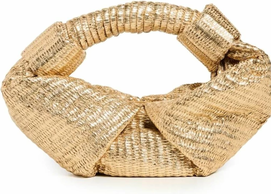 SIMON MILLER USA Women's Metallic Raffia Lopsy Bag - Stylish Handbag for Women