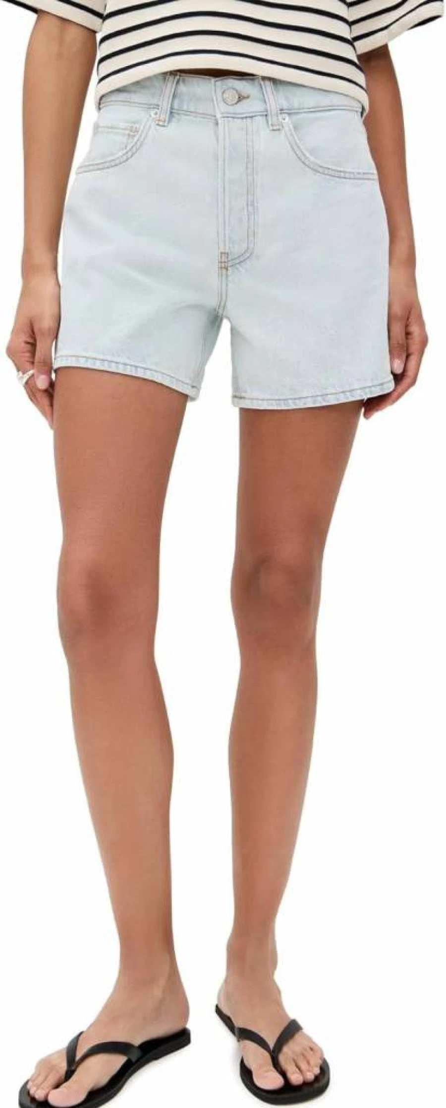 ANINE BING Women's Dalton High-Waisted Denim Shorts - Premium Fashion Shorts for Women