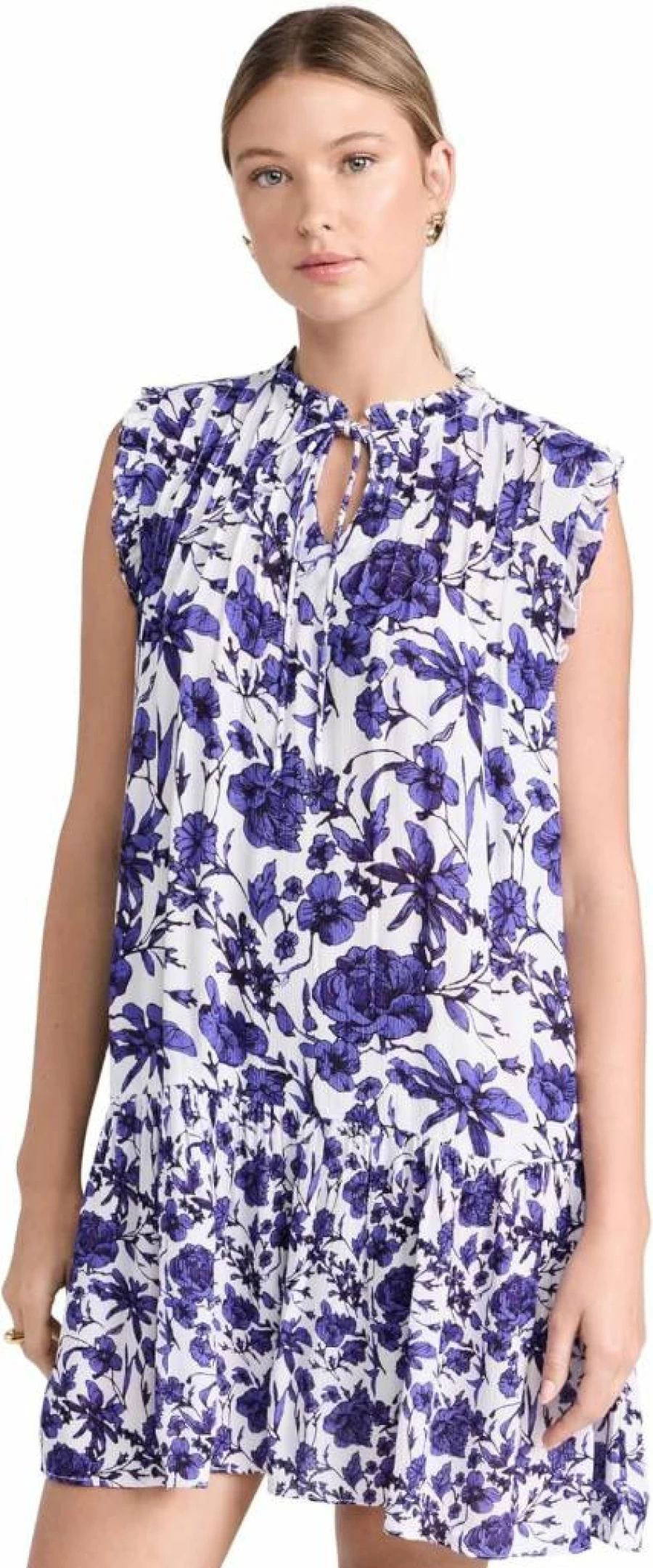 Playa Lucila Women's Elegant Tie Neck Dress - Stylish Flowy Summer Dress for Women