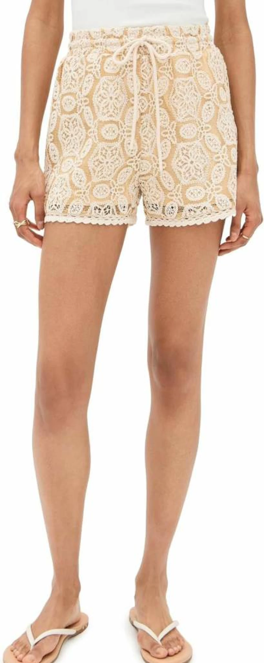 Line & Dot Women's Rialto High-Waisted Casual Shorts - Trendy Summer Denim Shorts for Women