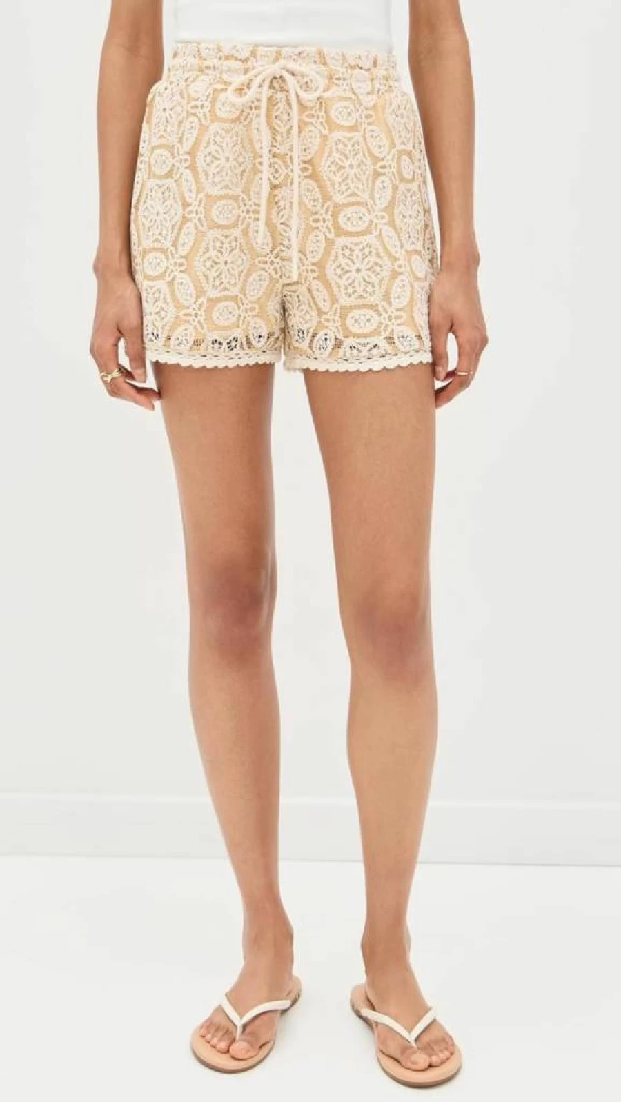 Line & Dot Women's Rialto High-Waisted Casual Shorts - Trendy Summer Denim Shorts for Women