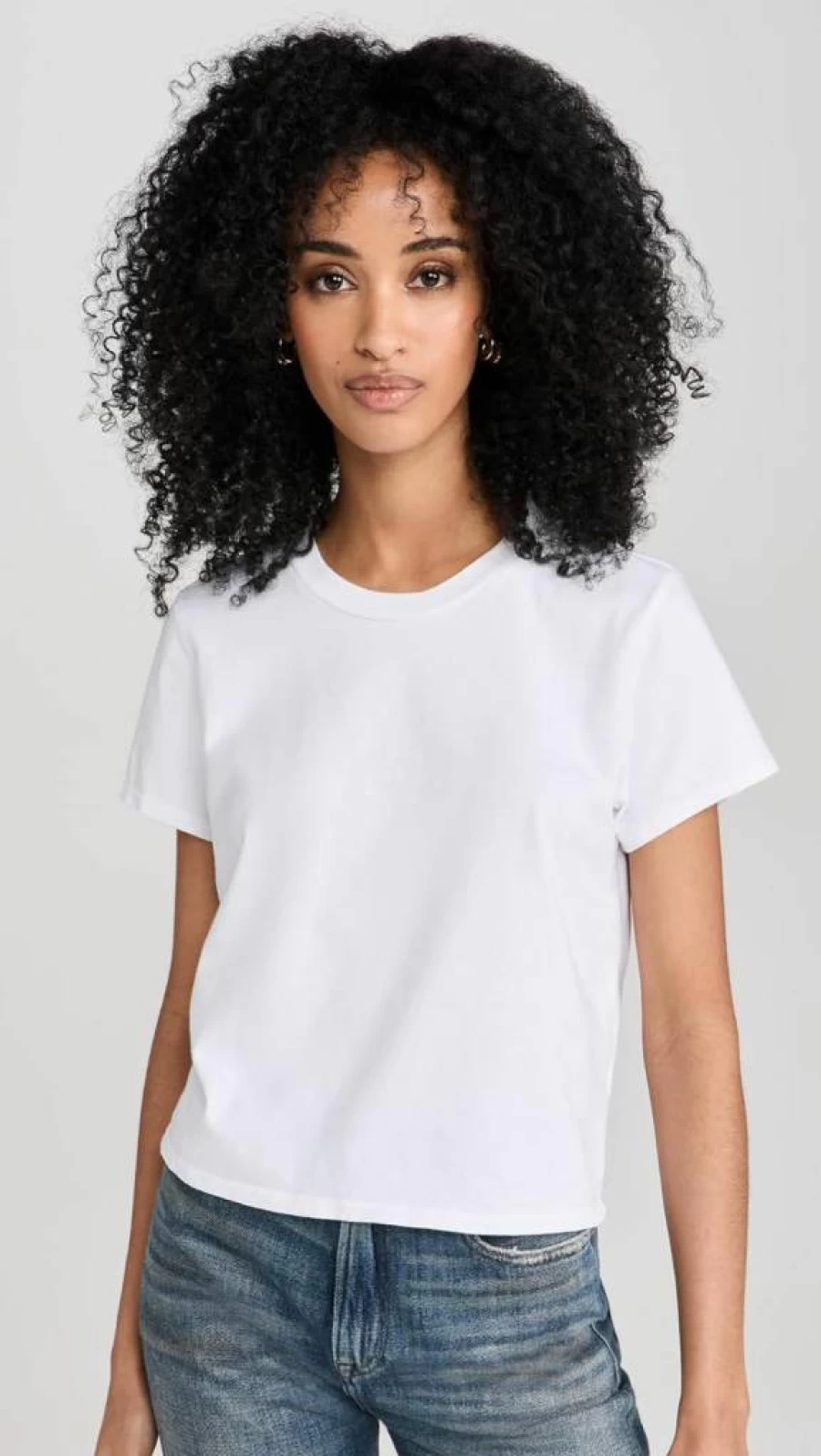 PerfectWhiteTee Women's Supima Cotton Short Sleeve Baby Tee - Soft Classic White T-Shirt